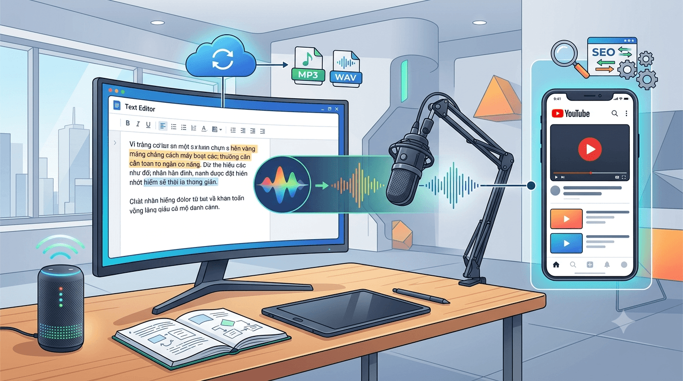 AI Chuyển Văn Bản Thành Giọng Nói: Công Cụ Tạo Giọng Đọc Tự Nhiên, Chuyên Nghiệp Và Hiệu Quả