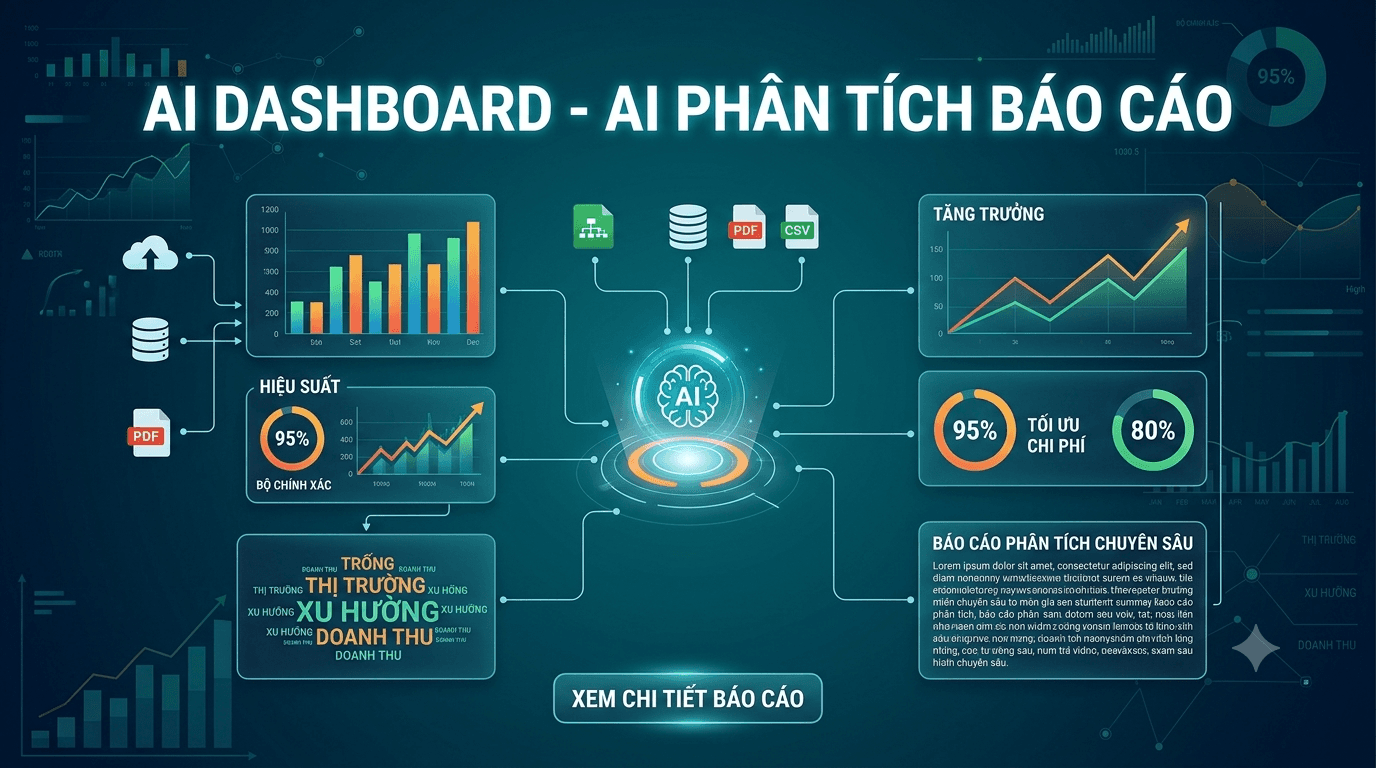 AI Dashboard Là Gì? Giải Pháp AI Phân Tích Báo Cáo Giúp Doanh Nghiệp Ra Quyết Định Nhanh Hơn