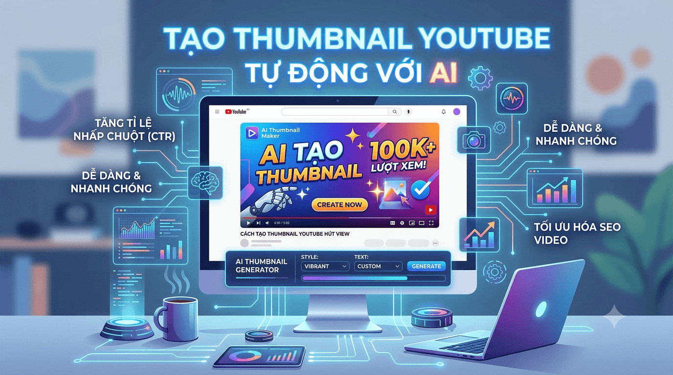 AI Tạo Thumbnail: Cách Tạo Ảnh Thumbnail Đẹp, Chuyên Nghiệp Chỉ Trong Vài Phút