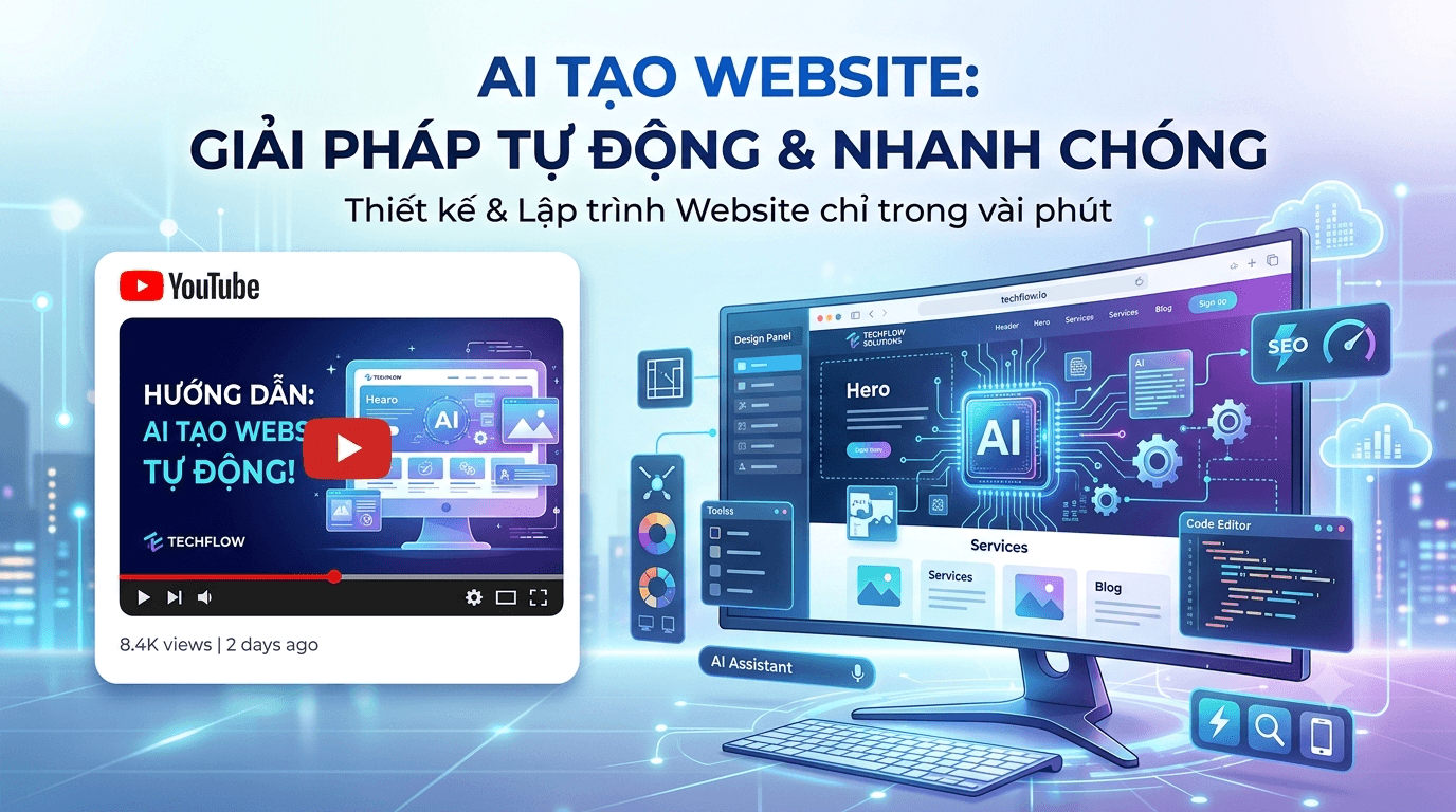 AI Tạo Website Là Gì? Top Công Cụ AI Thiết Kế Website Nhanh, Đẹp, Không Cần Biết Code