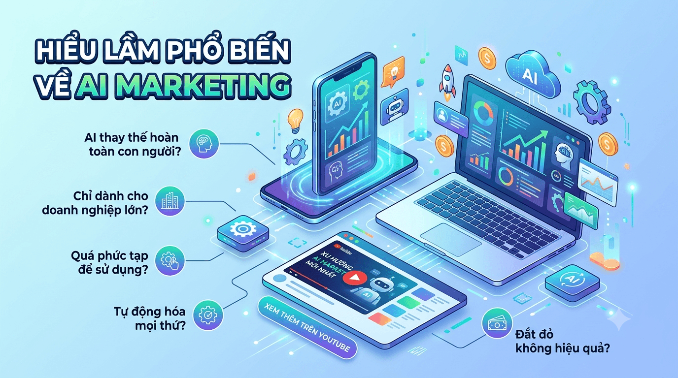 Những Hiểu Lầm Phổ Biến Về AI Marketing Khiến Doanh Nghiệp Chậm Chuyển Đổi