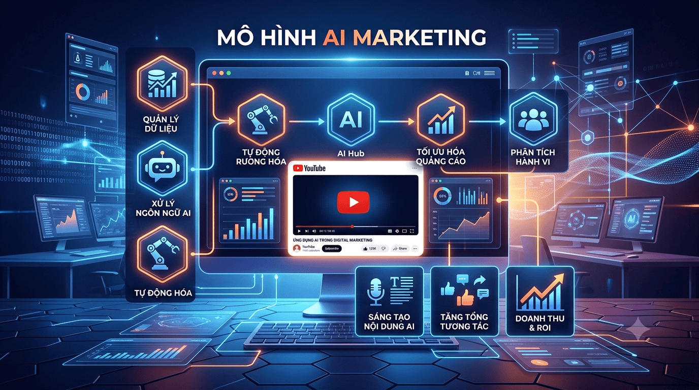 Mô Hình AI Marketing: Top Các Mô Hình AI Marketing Phổ Biến Giúp Doanh Nghiệp Tăng Trưởng Năm 2026
