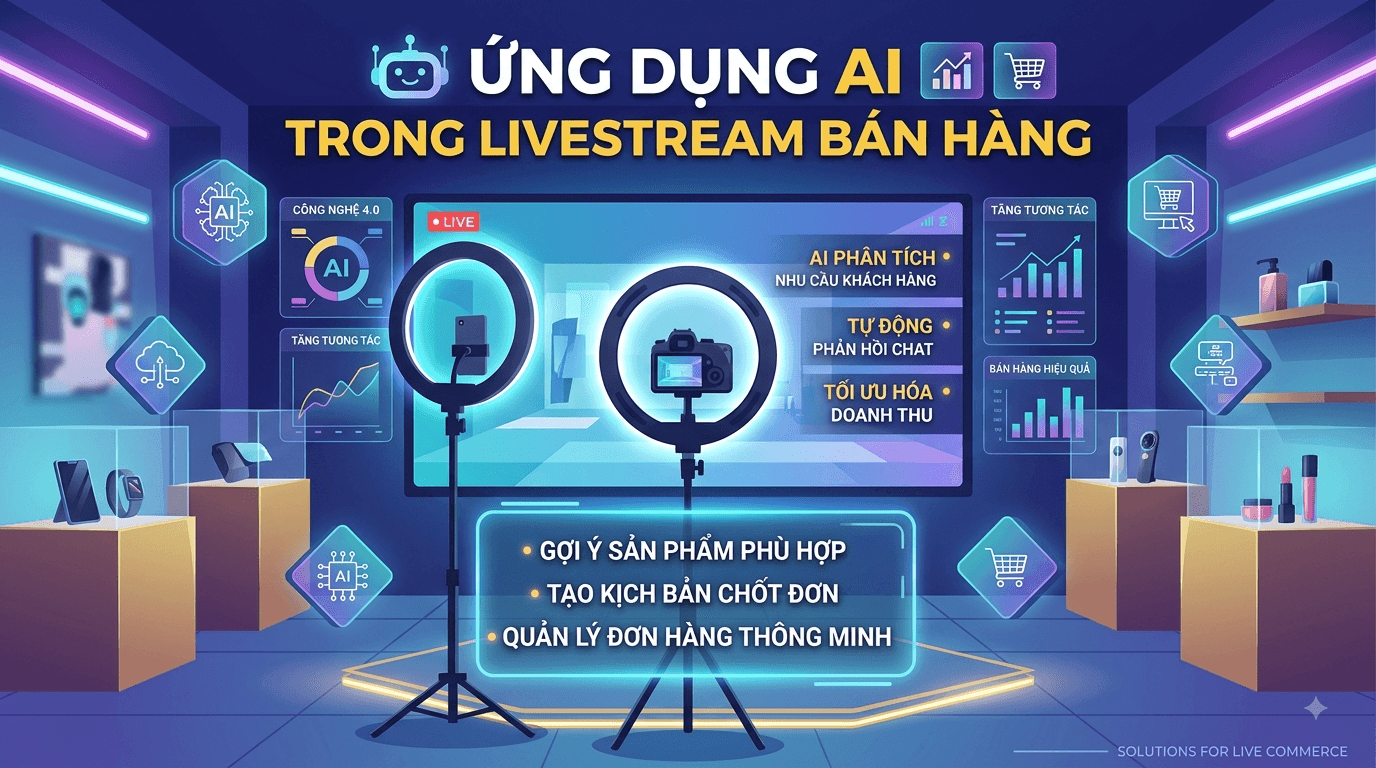 Ứng Dụng AI Trong Livestream Bán Hàng: Tăng Đơn, Tiết Kiệm Thời Gian Và Tối Ưu Chuyển Đổi