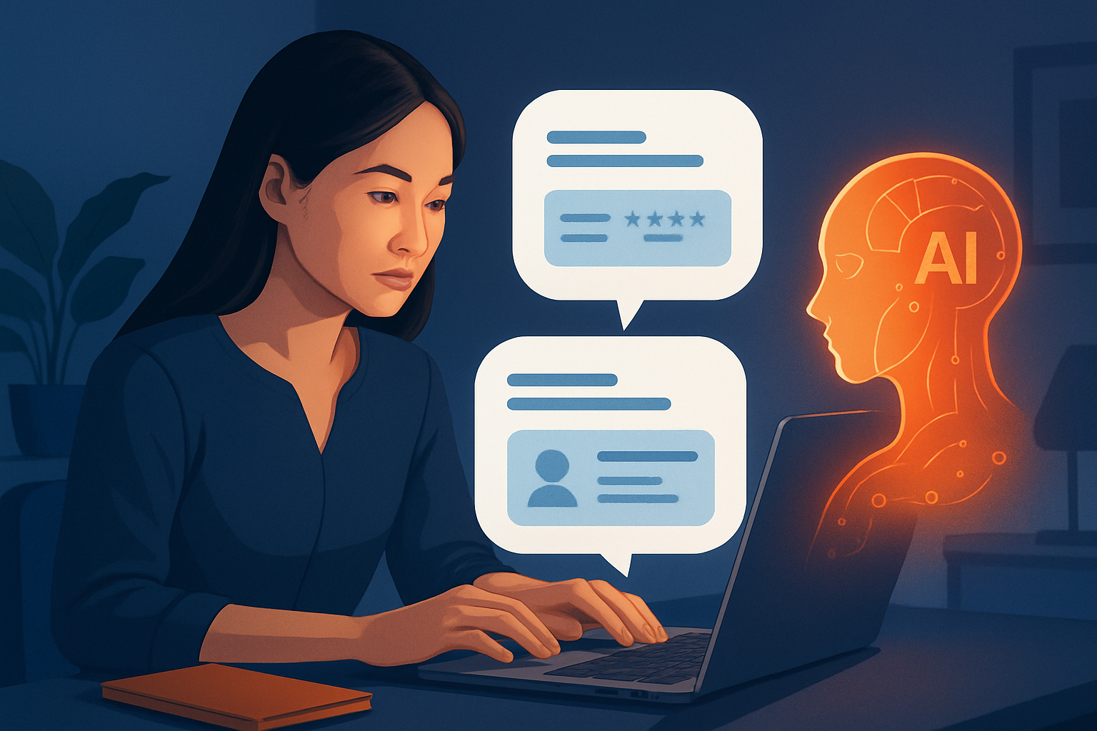Minh họa một prompt an toàn với dữ liệu đã được ẩn danh hóa, so sánh với prompt có thông tin nhạy cảm