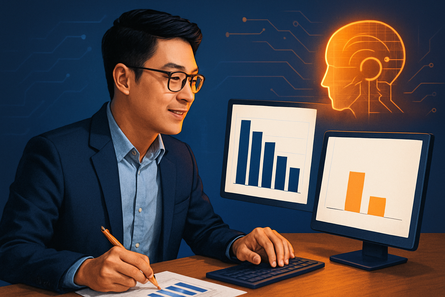 Infographic so sánh thời gian xử lý dữ liệu thủ công vs dùng AI của nhân viên văn phòng Việt Nam