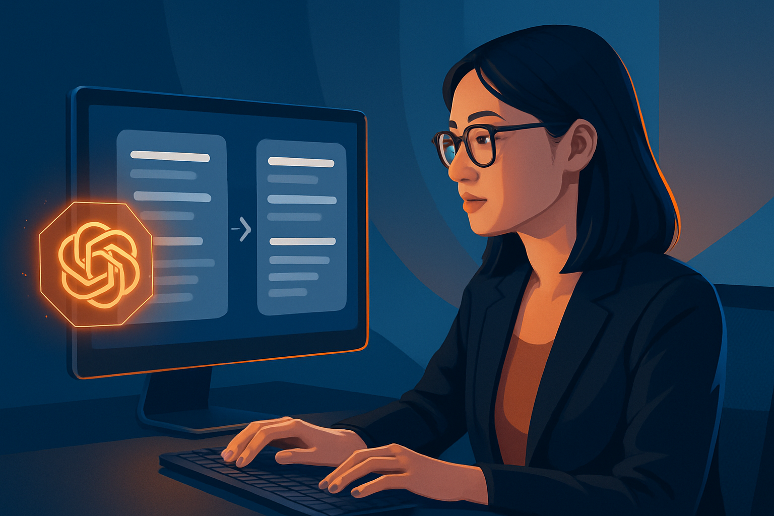Ảnh minh họa giao diện ChatGPT với ví dụ prompt trước và sau tối ưu, so sánh kết quả