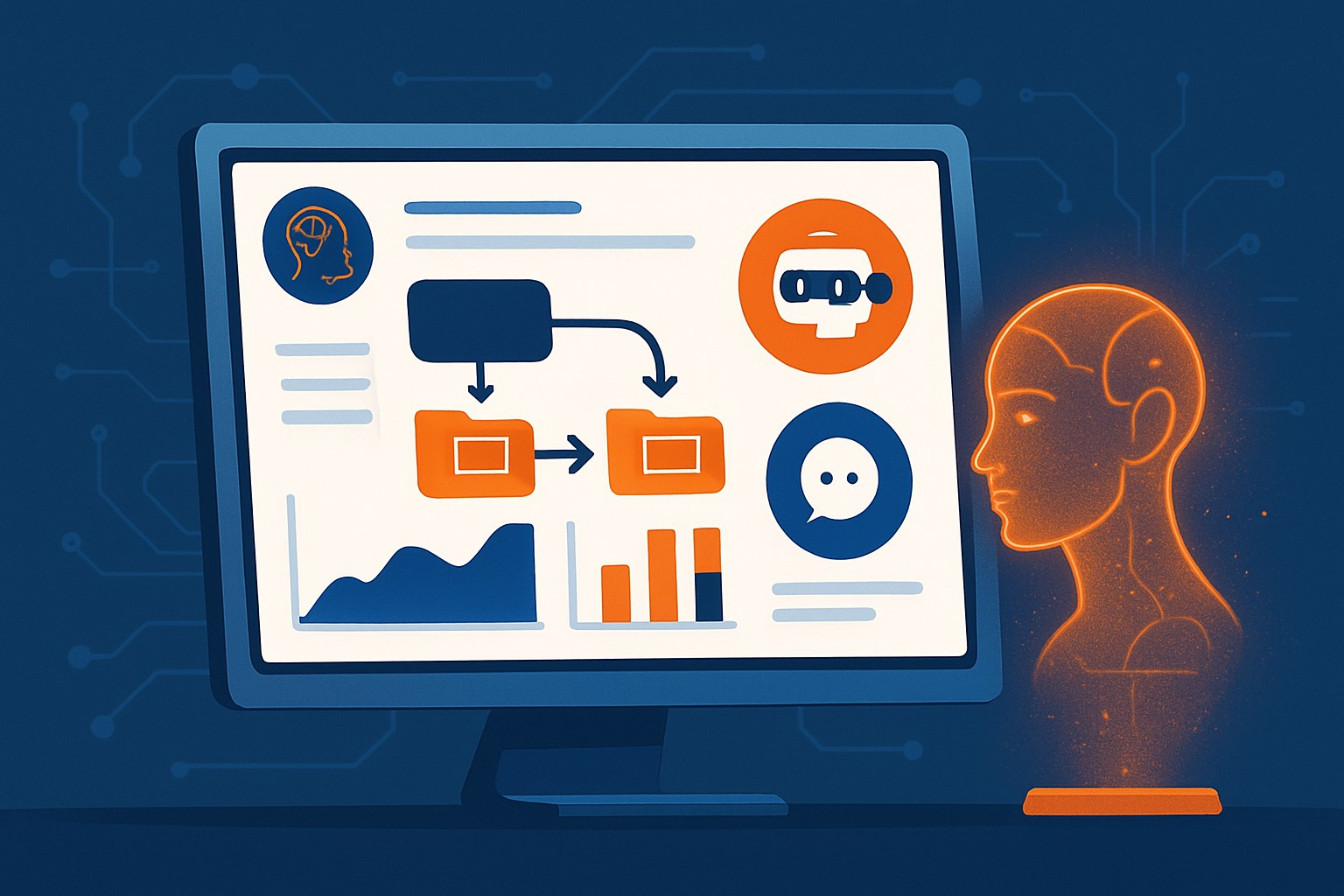 Dashboard AI automation của Đào Tạo AI hiển thị workflow tự động phân loại đơn hàng và chatbot tiếng Việt