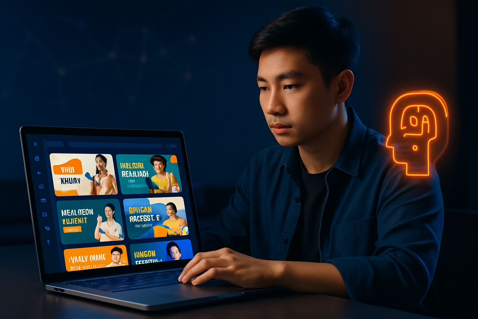Screenshot giao diện InVideo AI với các template video marketing tiếng Việt