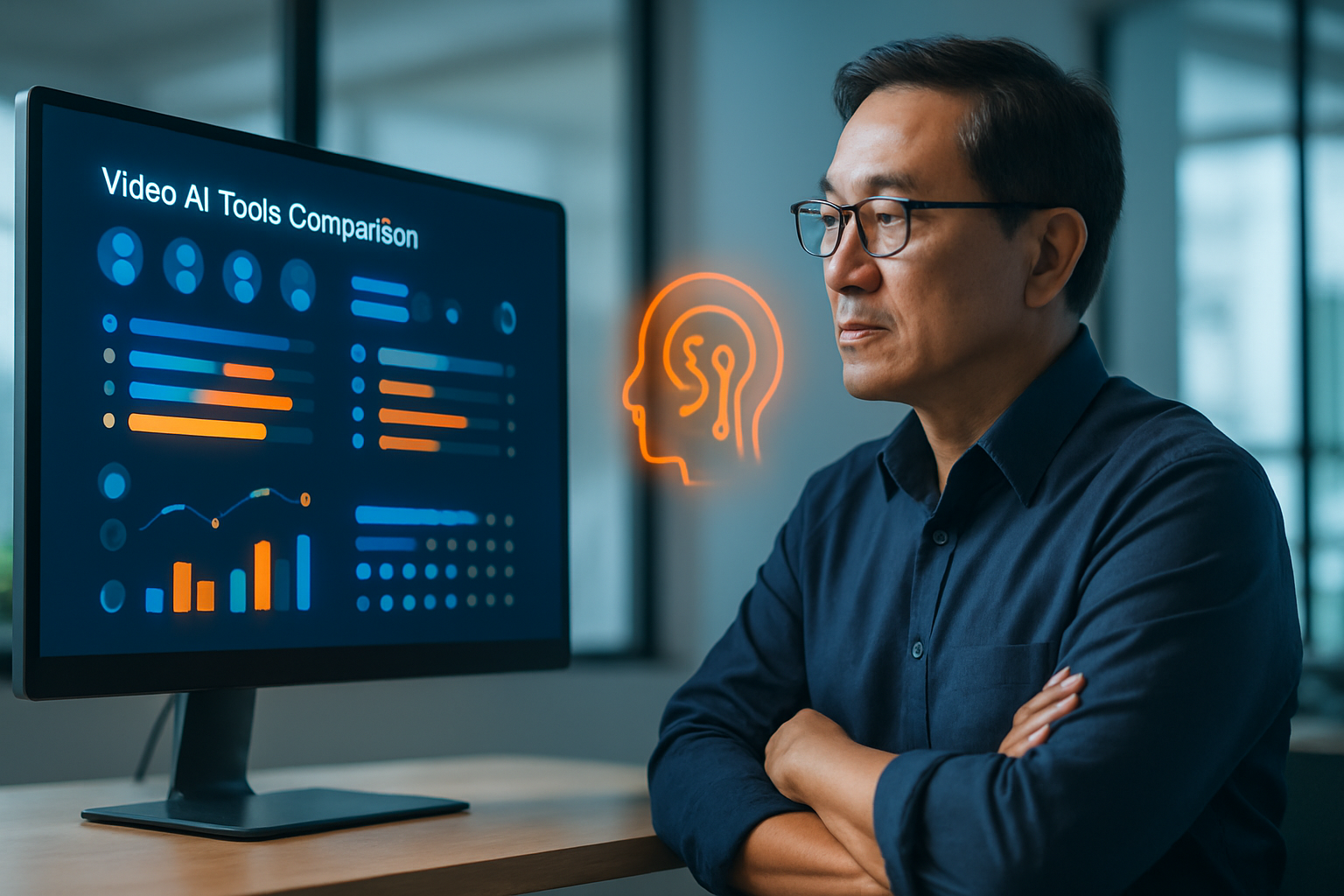 Dashboard so sánh 5 công cụ AI dịch video với các tiêu chí: độ chính xác, tốc độ, giá cả, số ngôn ngữ hỗ trợ