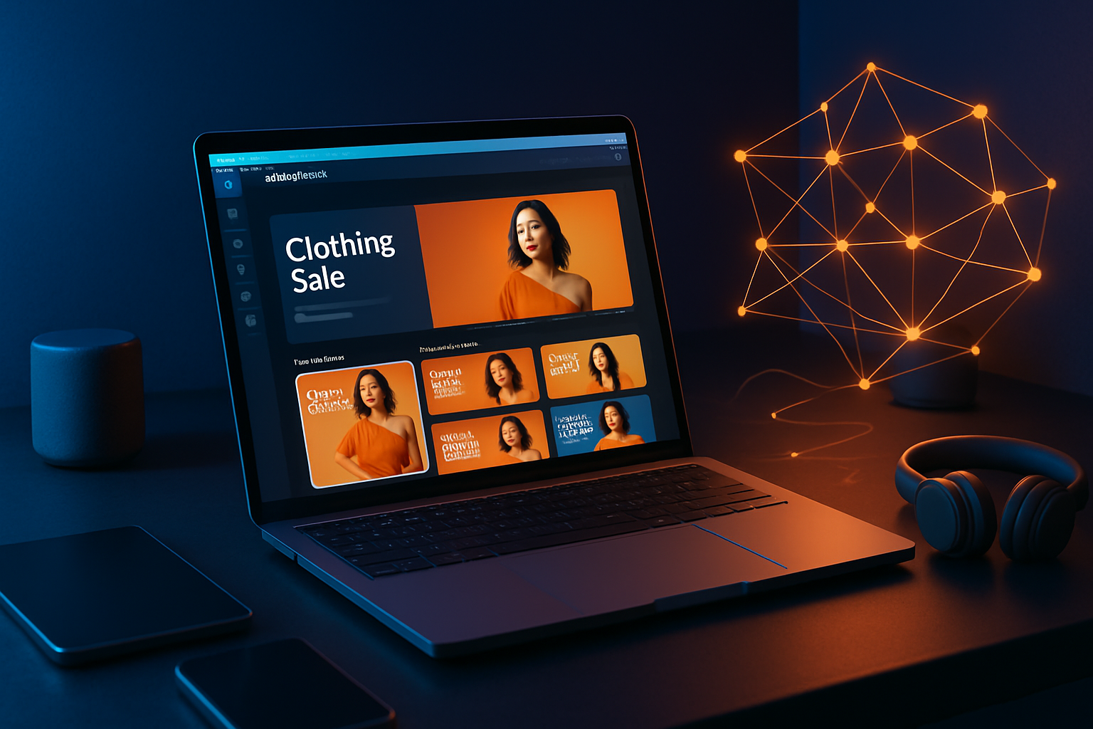 Screenshot giao diện Canva Magic Design với ví dụ tạo banner khuyến mãi cho shop thời trang Việt Nam
