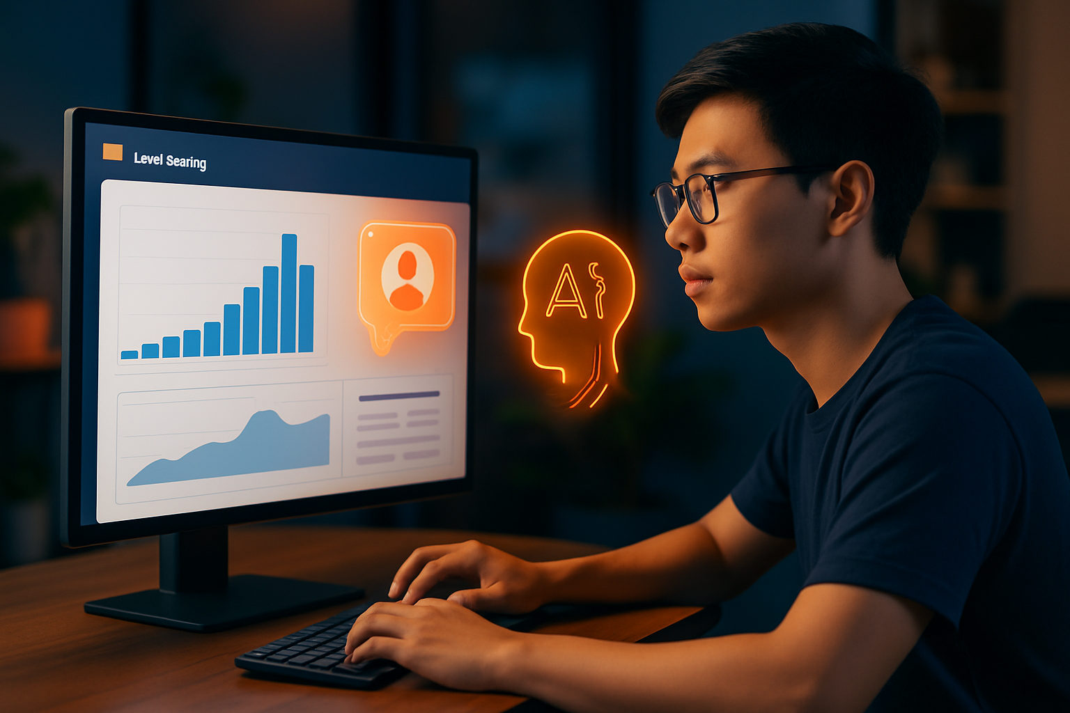 Dashboard HubSpot Sales Hub với biểu đồ lead scoring và gợi ý AI