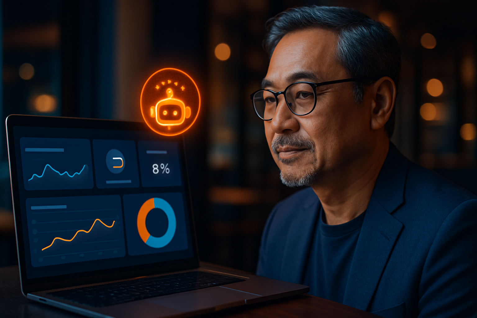 Dashboard Chatfuel hiển thị thống kê hội thoại và tỷ lệ chuyển đổi của chatbot bán hàng